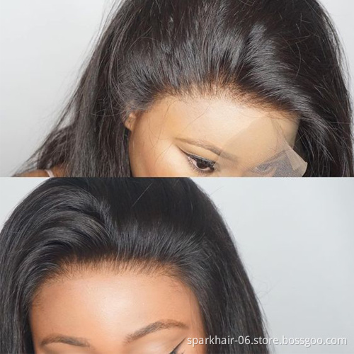 FREE ship Wholesale 180 Density HD lace front wig body wave 100 Brazilian Virgin Hair closure human hair wigs for black women